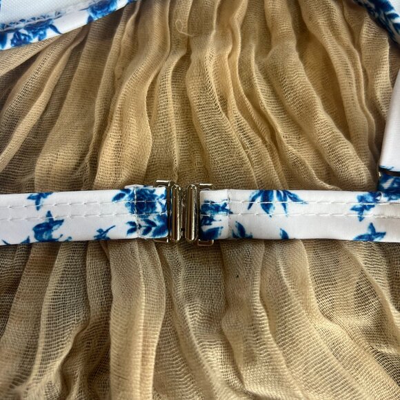 SHENHE Women's 2 Piece Floral High Cut Ring Linked Triangle Bikini Swimsuit Bath - Picture 9 of 13